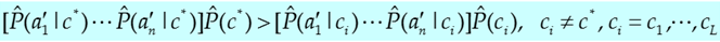 Naive bayes formula